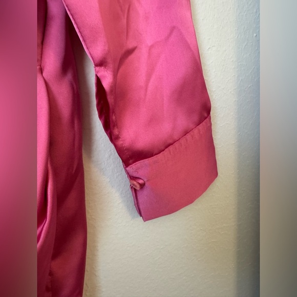Zara Satin-Like Pink Long Sleeve Mini Dress - Picture 5 of 10